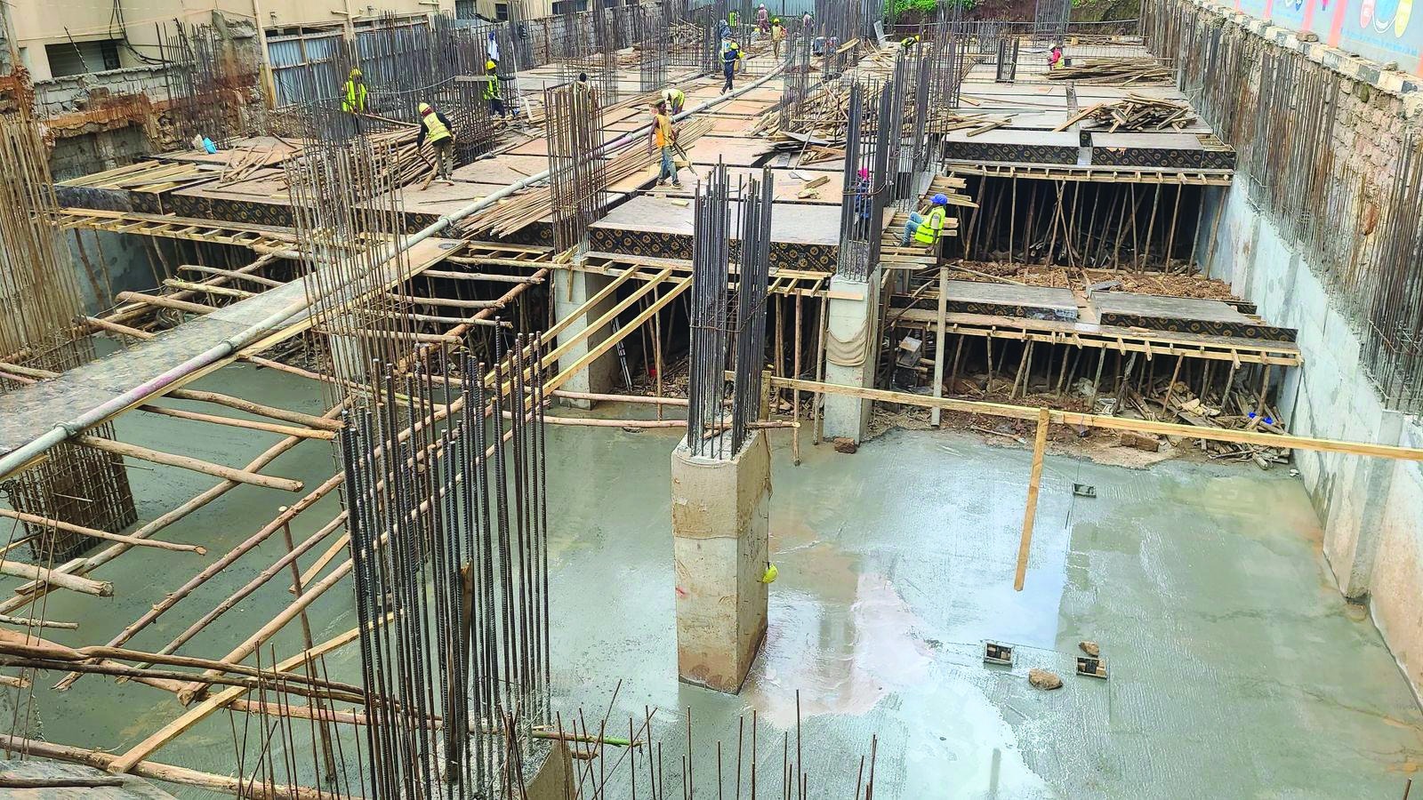 Construction site photograph for Chain Towers